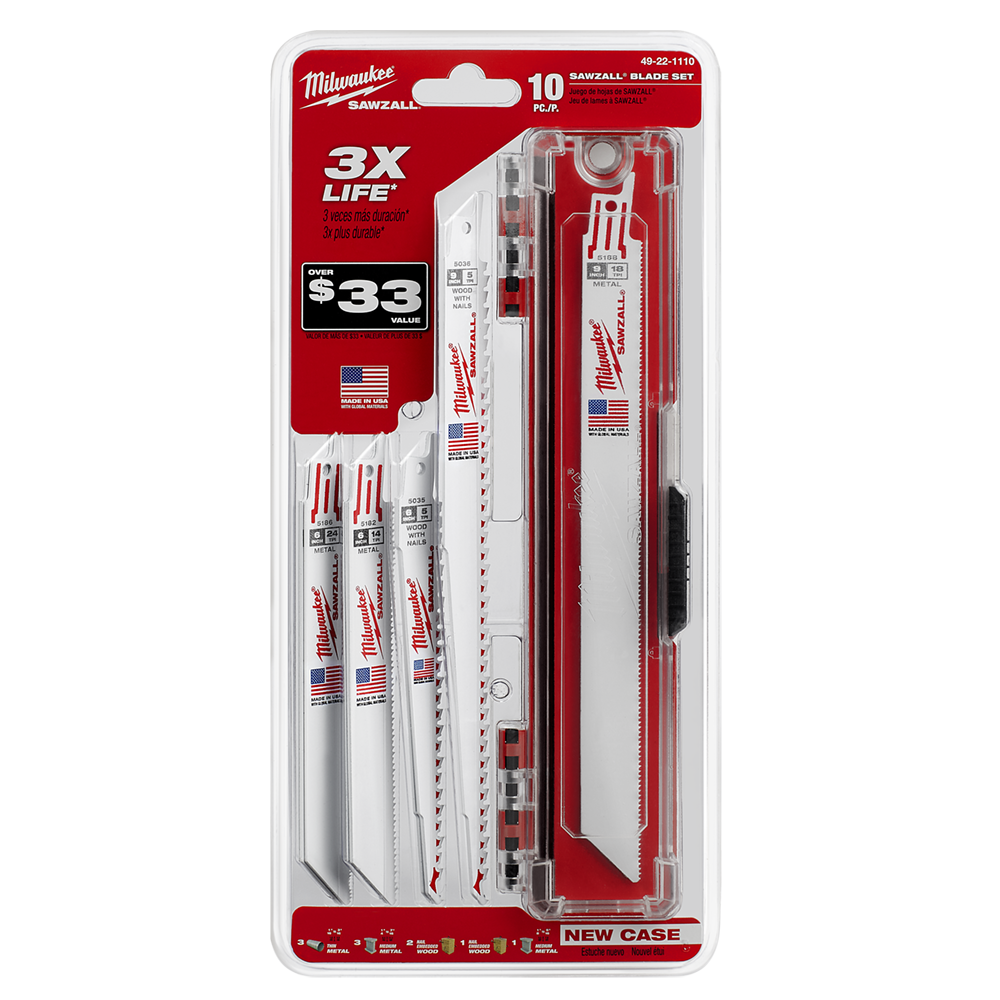 10pc SAWZALL Blade Set