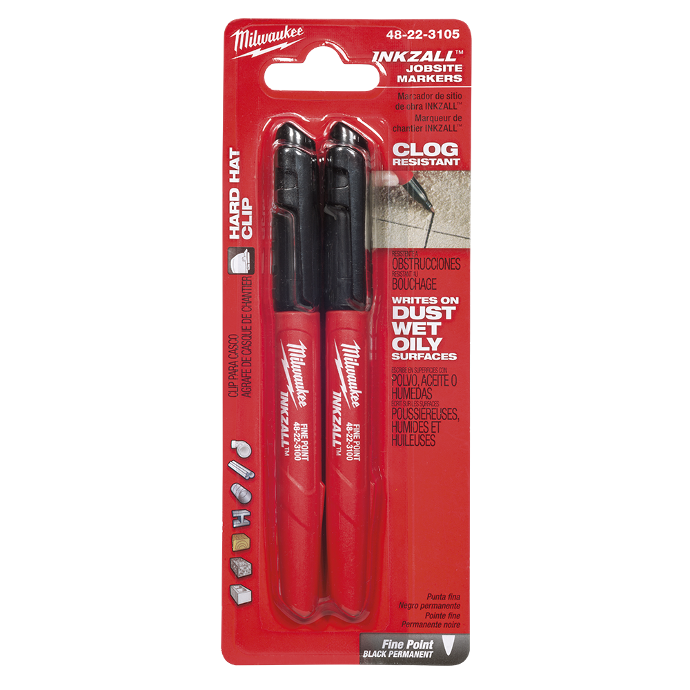 Fine Point Black Markers 2pk