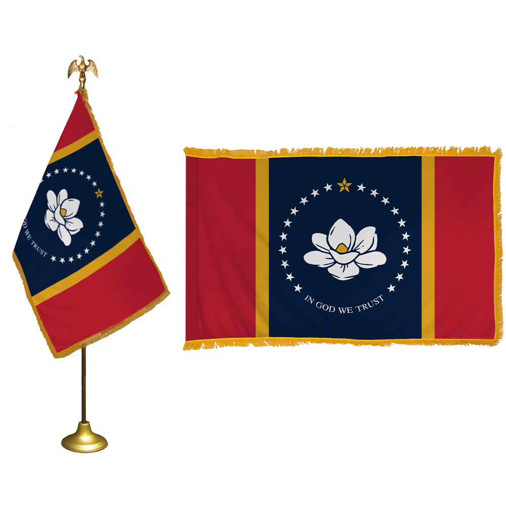 Mississippi Magnolia 3 X 5 Nylon Pole Hem and Fringe