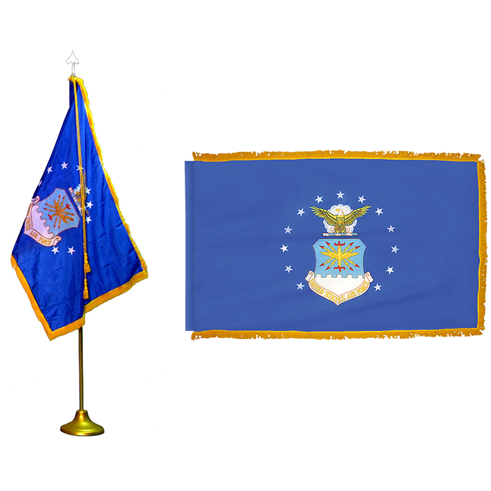 Air Force 3 X 5 Nylon Pole Hem and Fringe