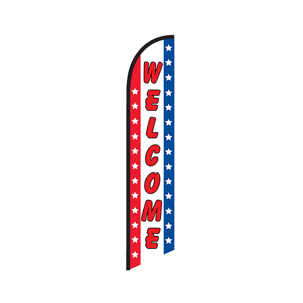 Welcome Knit Poly Banner Stars