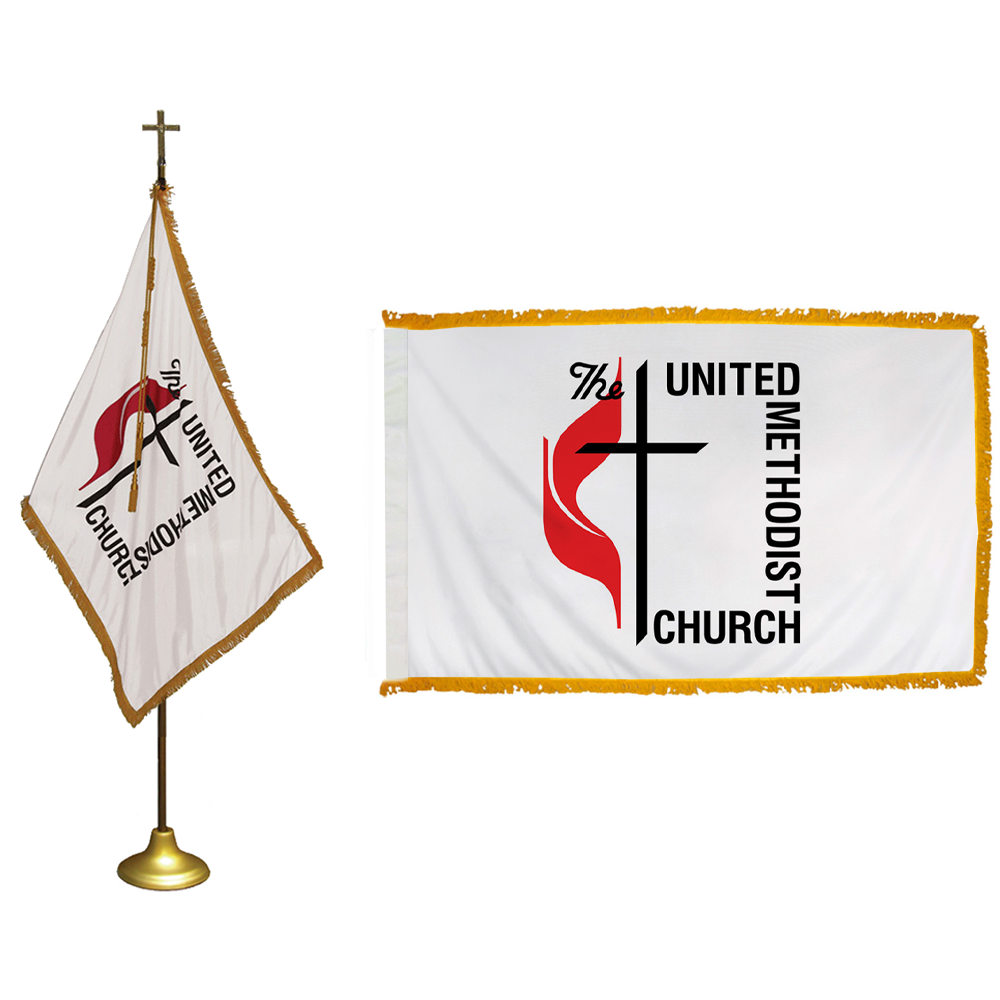 United Methodist 3 X 5 Nylon Pole Hem and Fringe