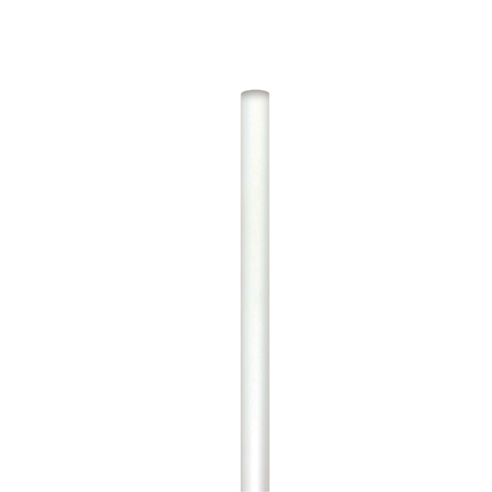 6 ft X 1 in One Piece White Fiberglass Pole