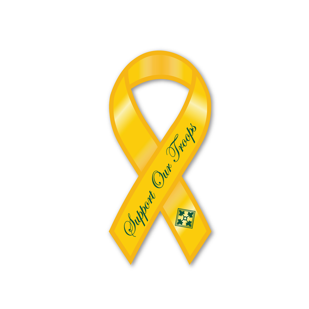 Support Our Troops Ribbon Car Magnet