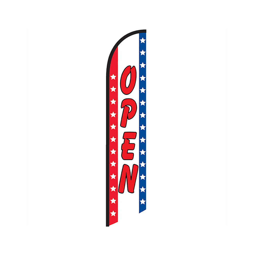 Open Knit Poly Banner Red White Blue