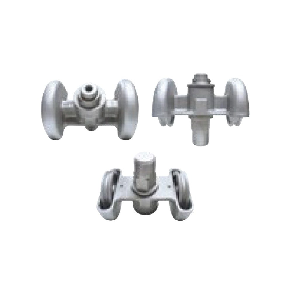 Pulley, Single Truck, 5 in Threaded Type, Revolving, IH, Silver