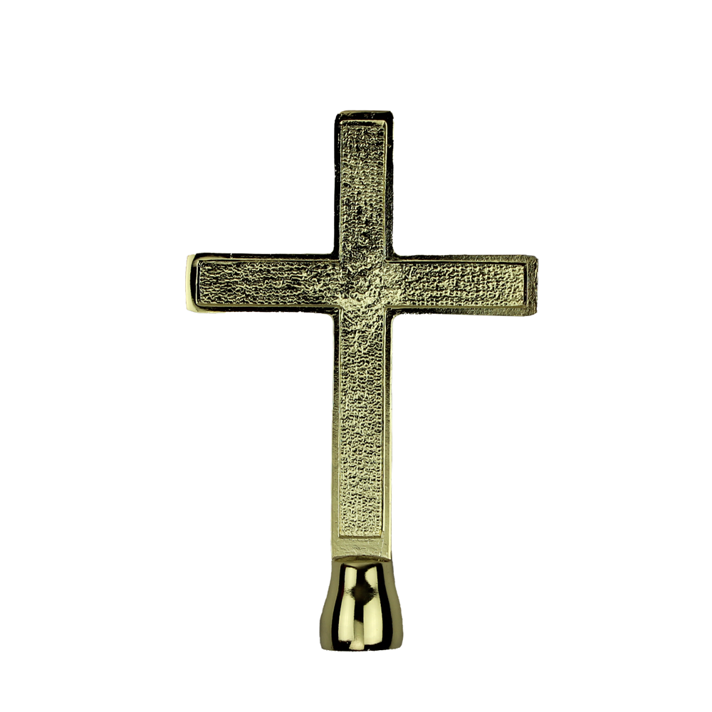 Passion Cross 7 1/2 in Gold Metal - Oak
