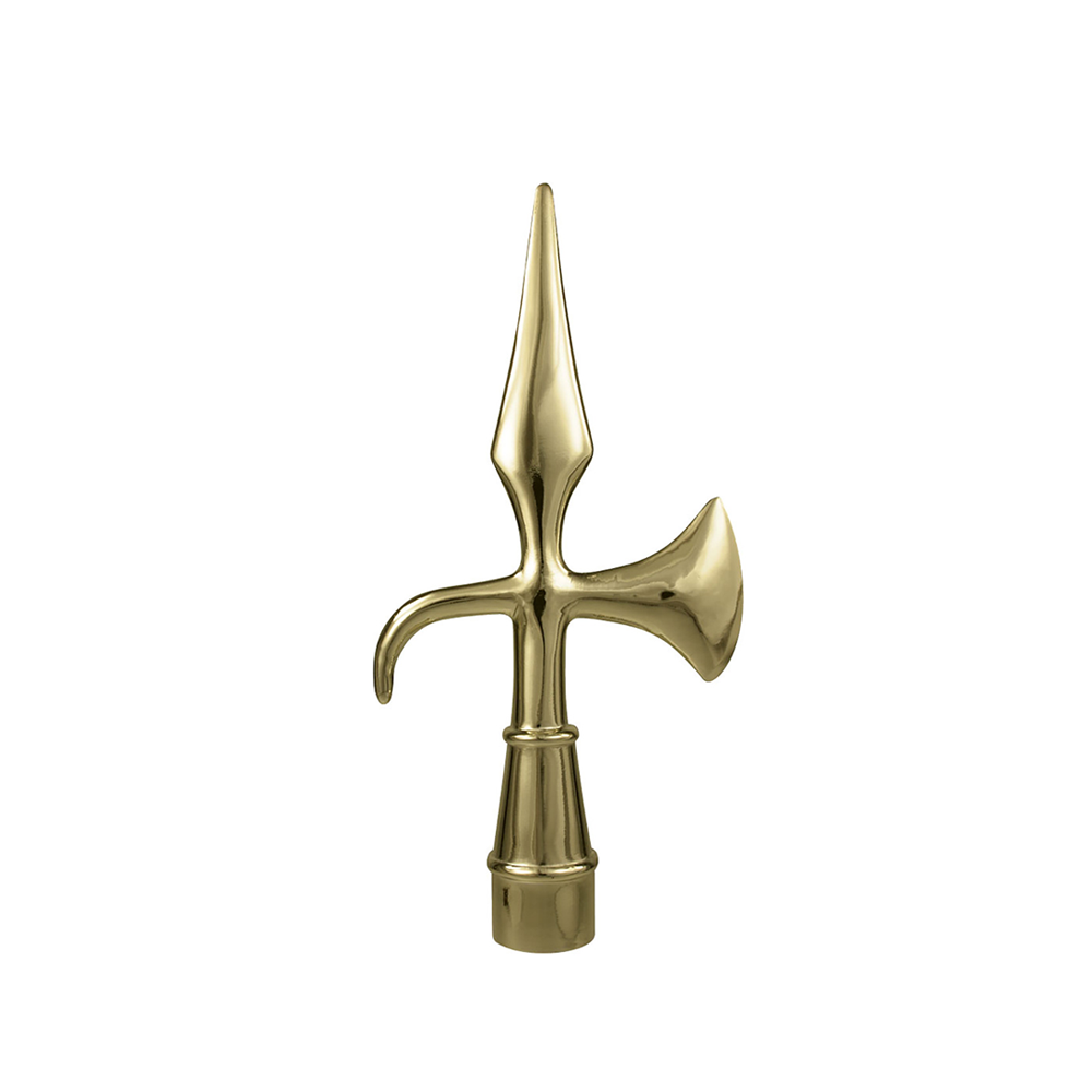 Battle Axe, 8 1/4 in Gold Metal - No Ferrule