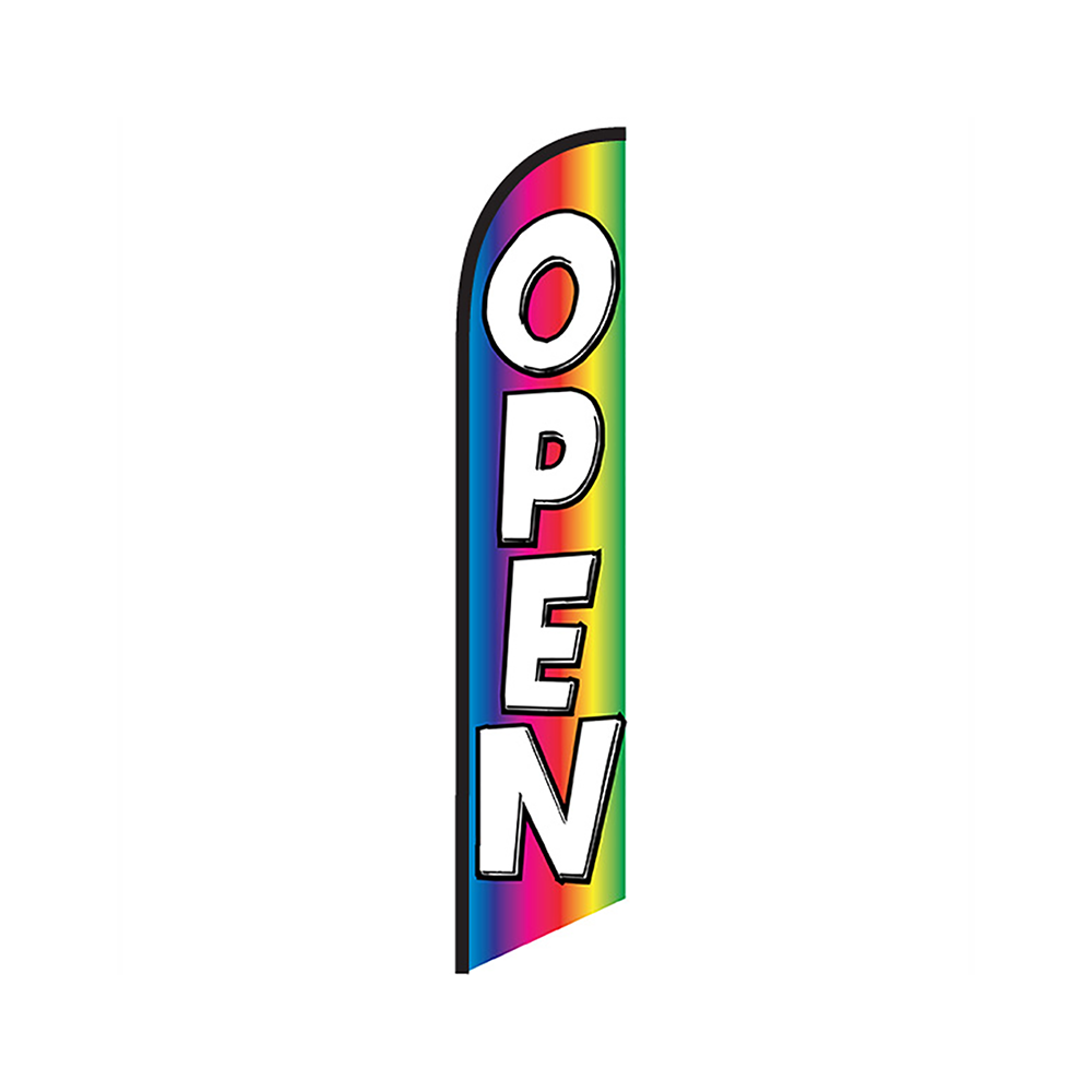 Open Knit Poly Banner Rainbow