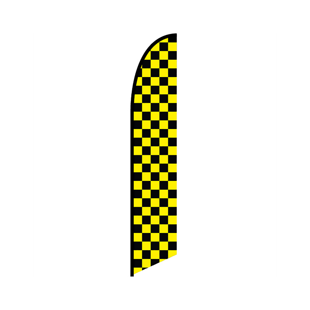 Yellow Black Knit Poly Banner