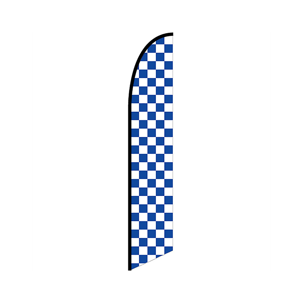 Blue White Knit Poly Banner