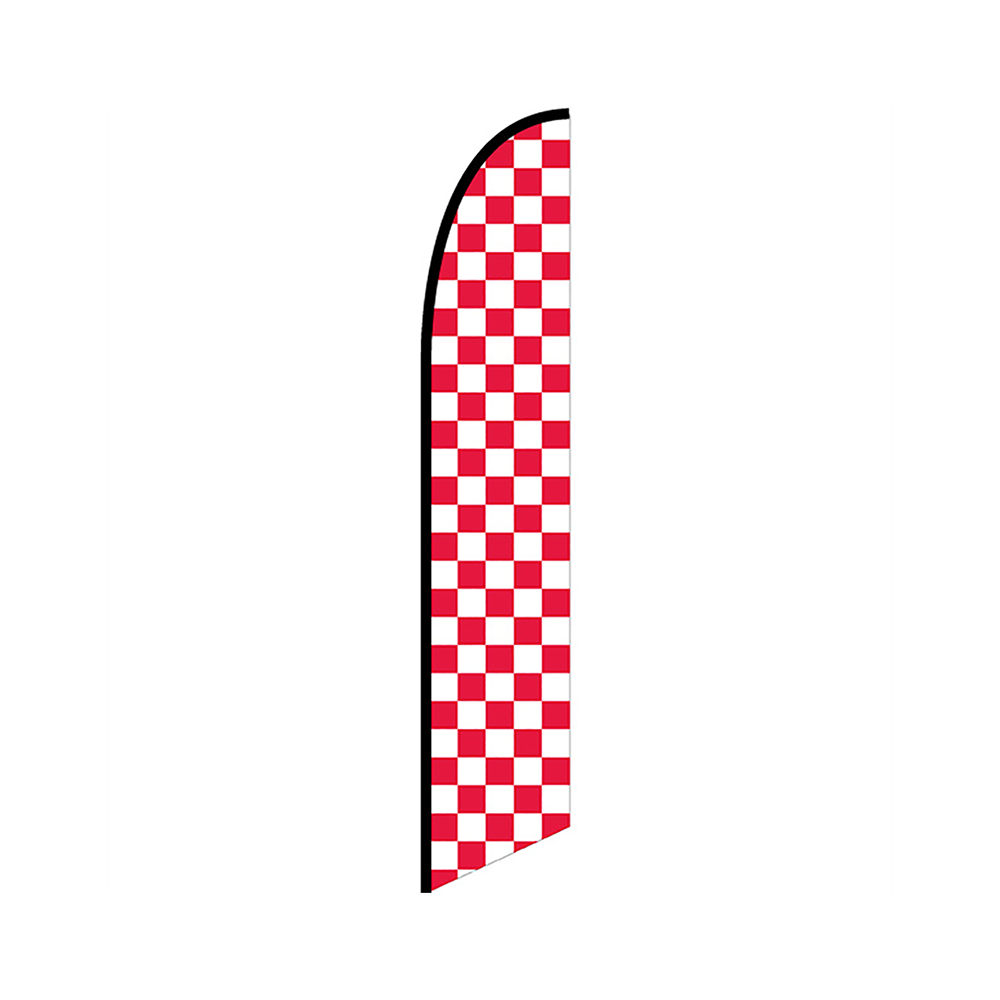 Red White Knit Poly Banner