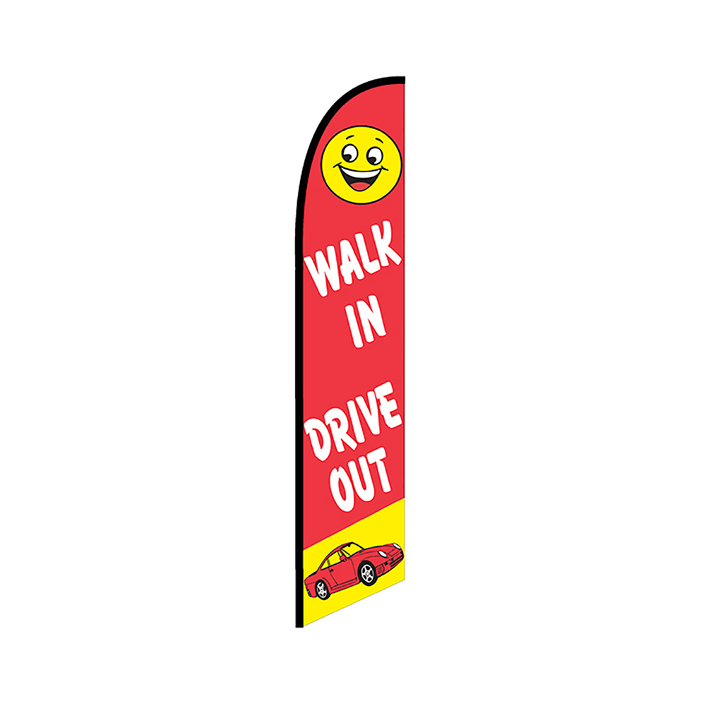 Walk In Drive Out Knit Poly Banner
