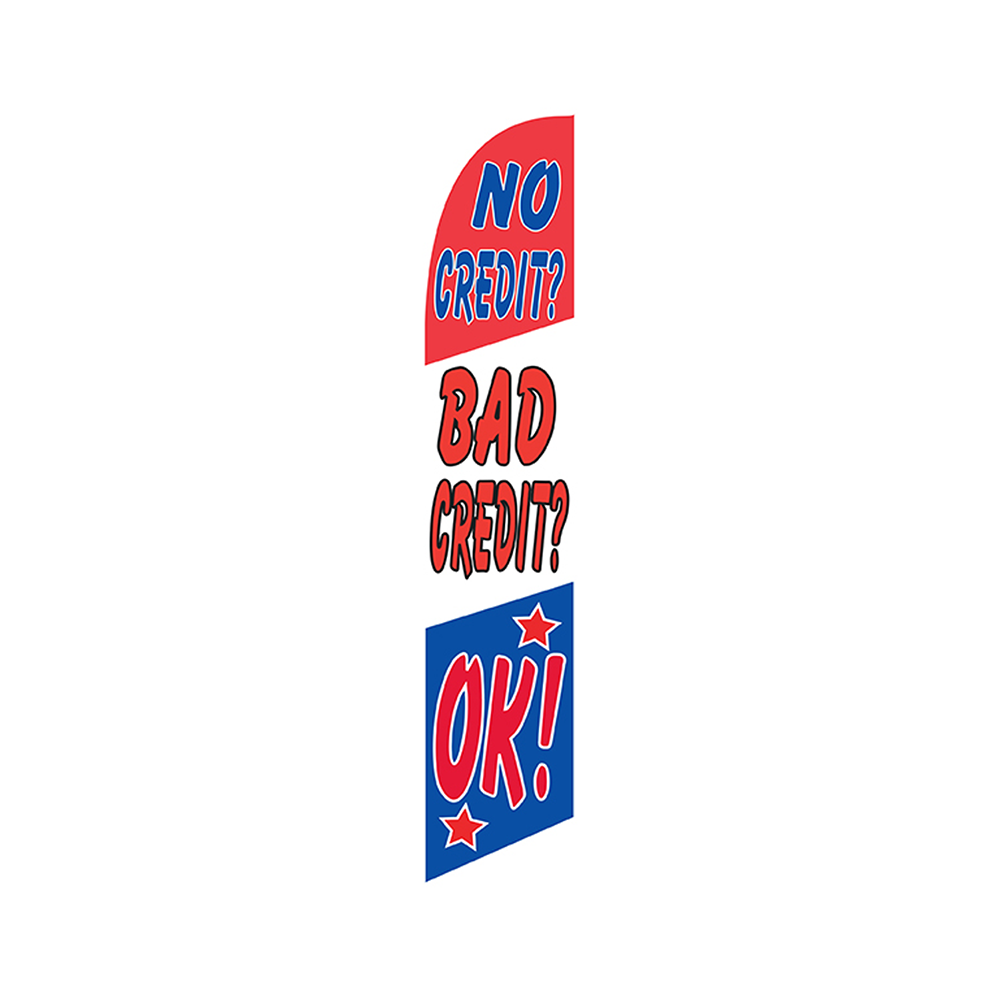 No Credit Bad Credit Knit Poly Banner
