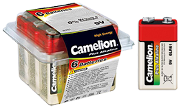 Batteries, 9 Volt, Camelion Plus Alkaline, 6 per Tub