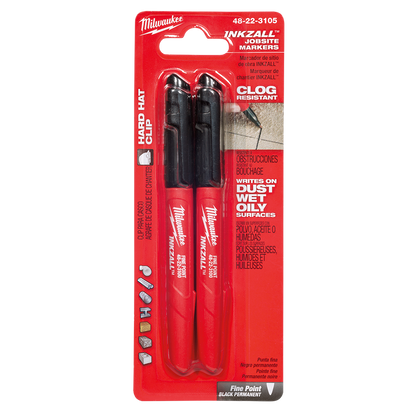 Fine Point Black Markers 2pk