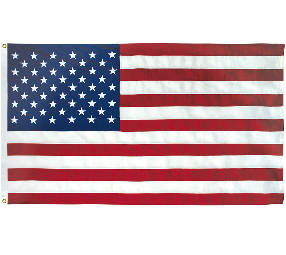 American Flag Poly with Header and Grommet