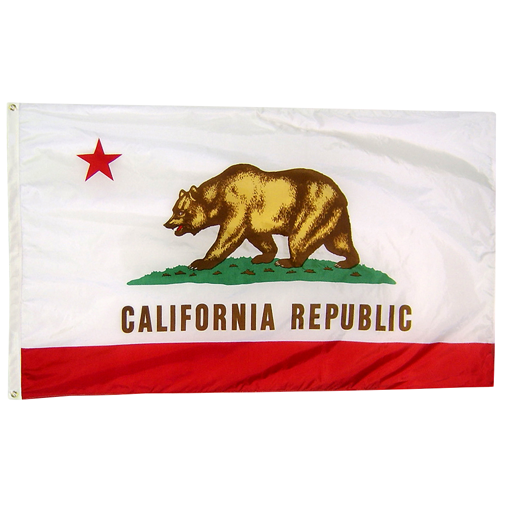Cal Poly Triangular Flag 3X5' Poly California Flag - with Header and Grommet | Collins Flags