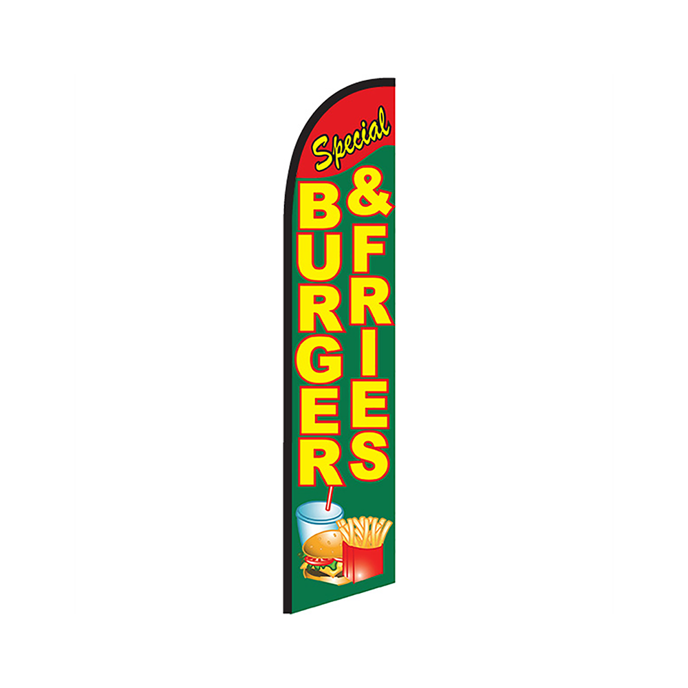 Burgers Fries Knit Poly Banner