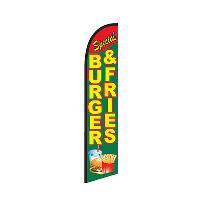 Burgers Fries Knit Poly Banner
