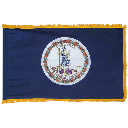 Virginia 3 X 5 Nylon Pole Hem Gold Fringe