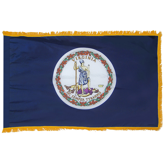 Virginia 3 X 5 Nylon Pole Hem Gold Fringe