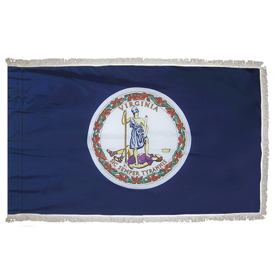 Virginia  Nylon Pole Hem & White Fringe