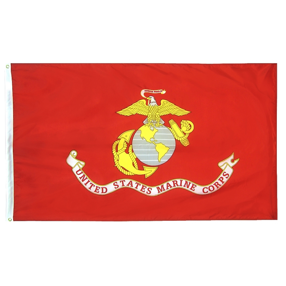 Marine Corps Poly with Header and Grommet