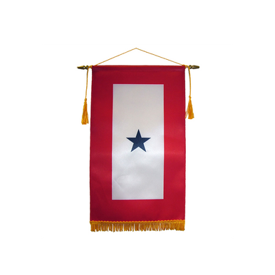 Blue Star Banner 8 in X 14 in Satin