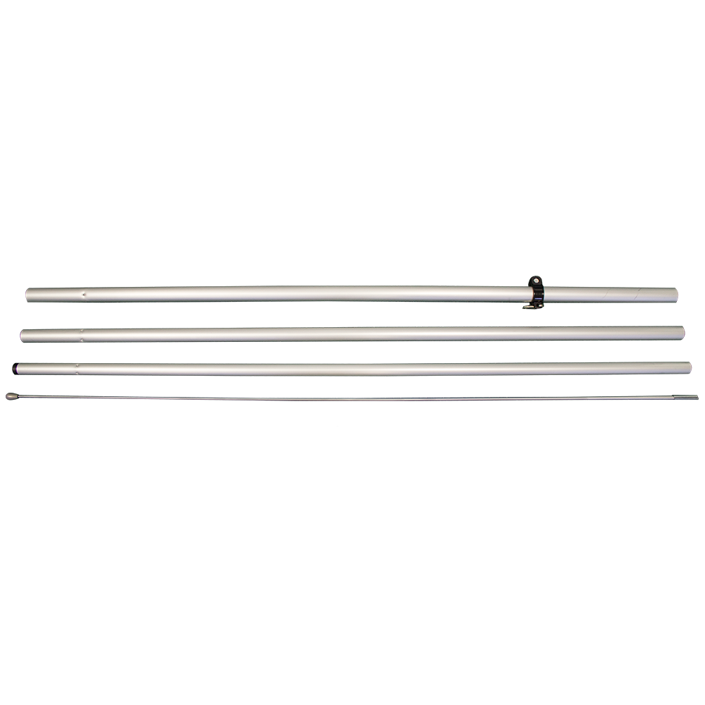 Deluxe 4 Section Pole with Flexible Tip w/Black Rings