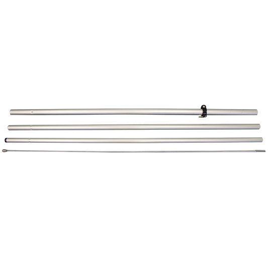 Deluxe 4 Section Pole with Flexible Tip w/Black Rings