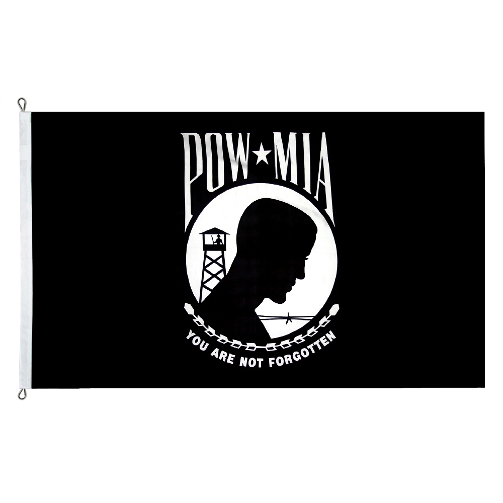 POW/MIA 8 X 12 Single Face Nylon Rope and Thimble