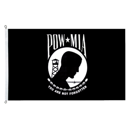 POW/MIA 8 X 12 Single Face Nylon Rope and Thimble