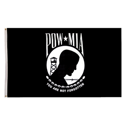 POW/MIA Double Face Poly with Header and Grommet