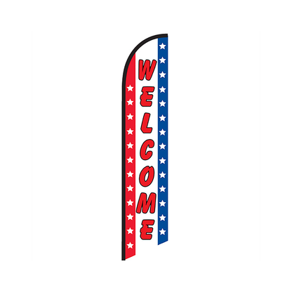 Welcome Knit Poly Banner Stars