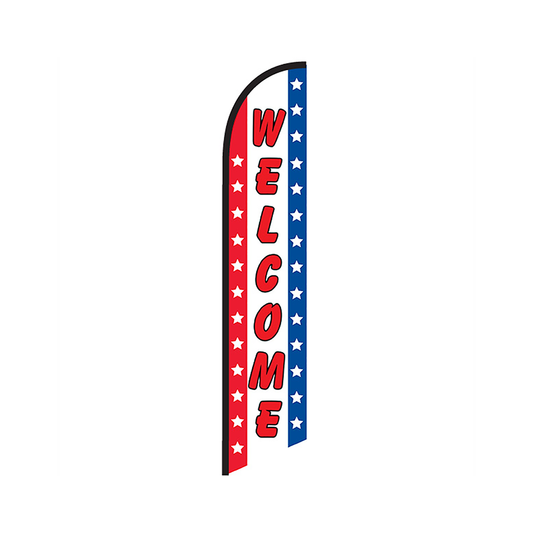 Welcome Knit Poly Banner Stars