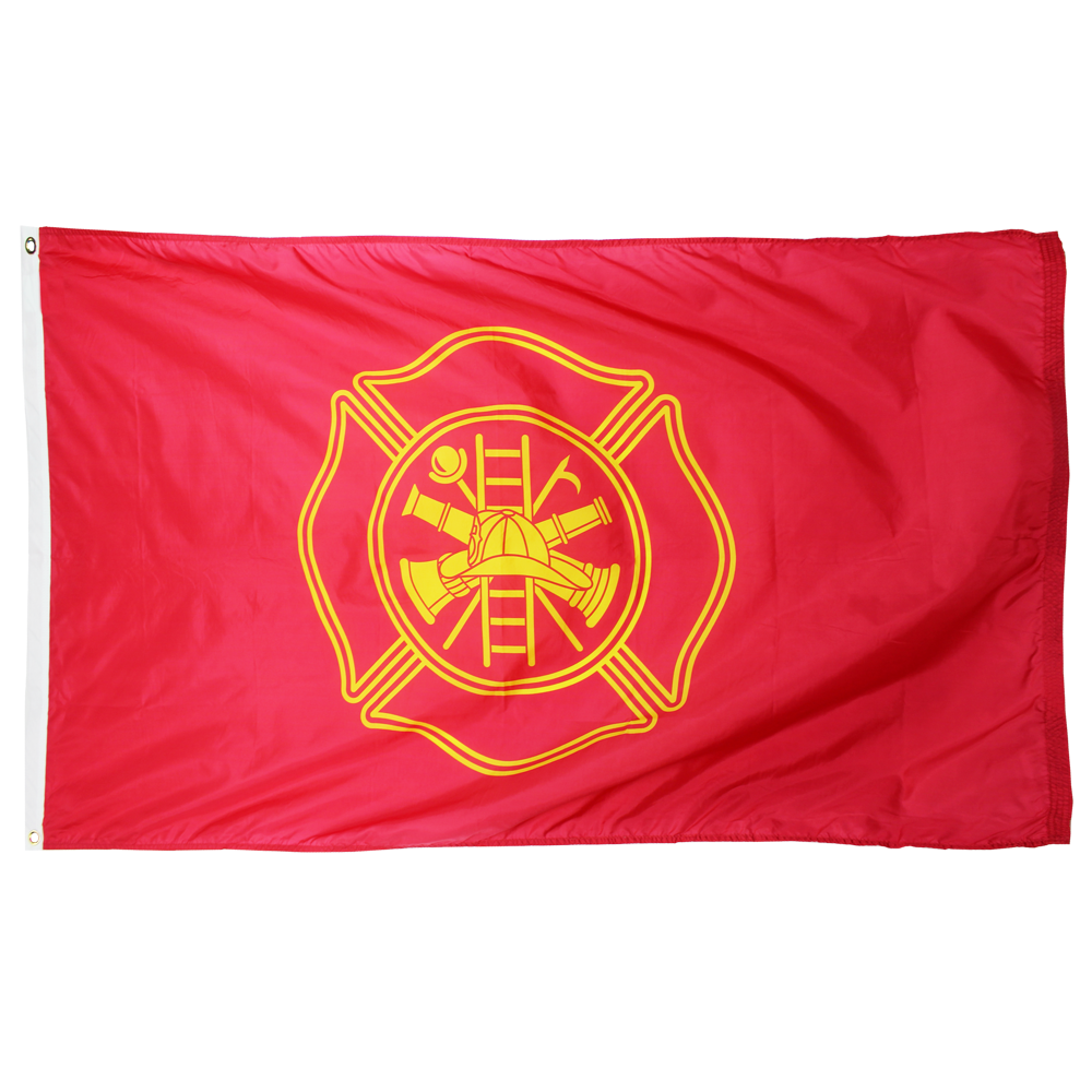 red fire department flag