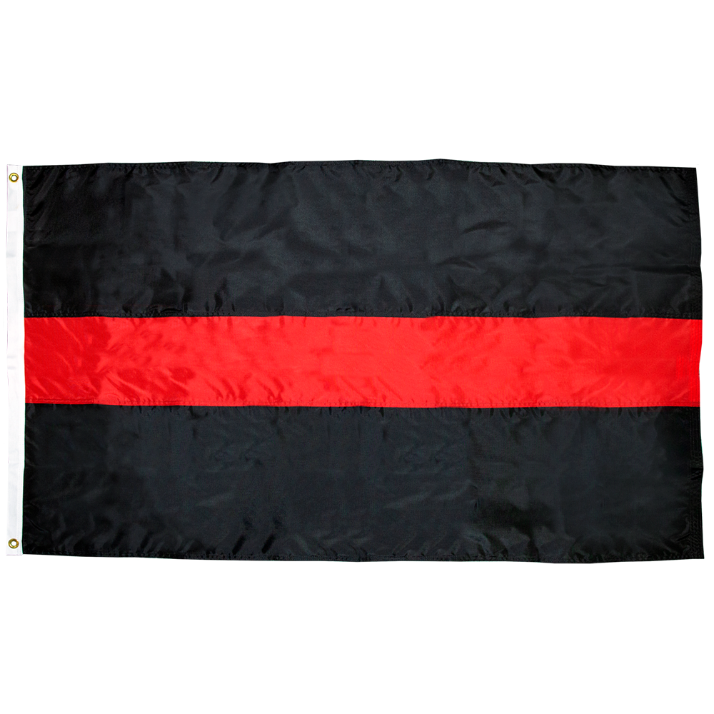 3' x 5' Nylon Thin Red Line Flag | Collins Flags