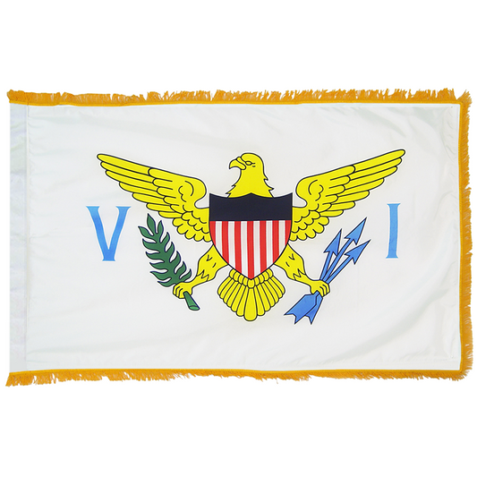 U.S. Virgin Islands 3 X 5 Nylon Pole Hem and Fringe