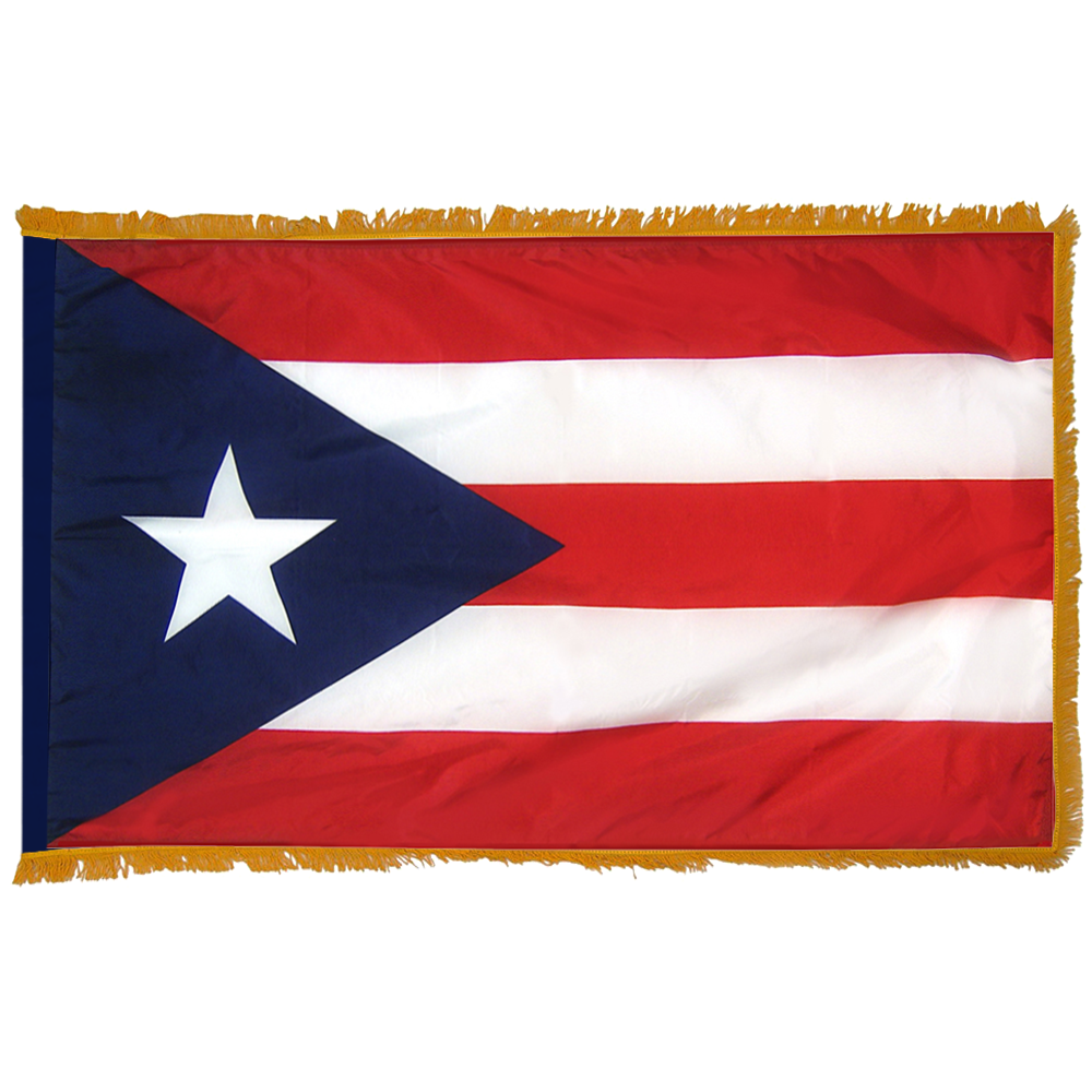 Puerto Rico 3 X 5 Nylon Pole Hem and Fringe