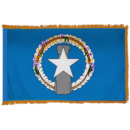 Northern Marianas 3 X 5 Nylon Pole Hem and Fringe