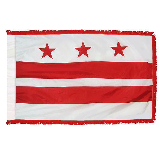 District of Columbia 3 X 5 Nylon Pole Hem and Fringe