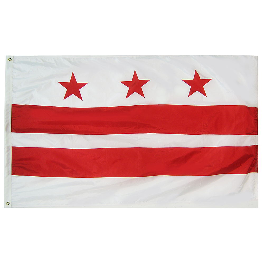 District of Columbia 3 X 5 Poly with Header and Grommet – Collins Flags