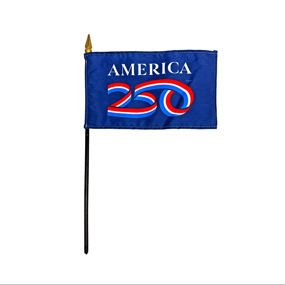 America250 Blue Stick Flag 12-pack