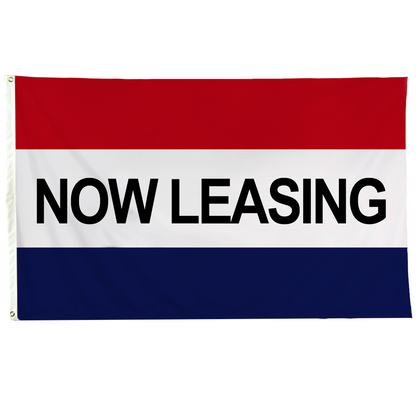 Now Leasing 3 X 5 Nylon with Header and Grommet