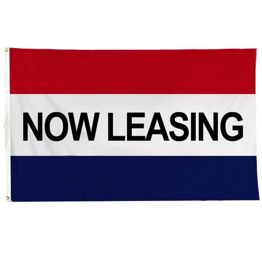 Now Leasing 3 X 5 Nylon with Header and Grommet