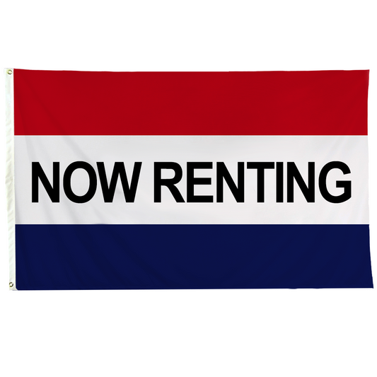 Now Renting 3 X 5 Nylon with Header and Grommet