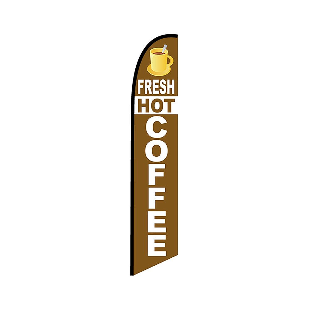 Fresh Hot Coffee Knit Poly Banner