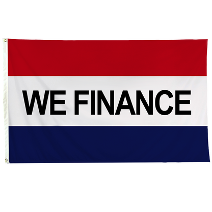 We Finance 3 X 5 Nylon with Header and Grommet