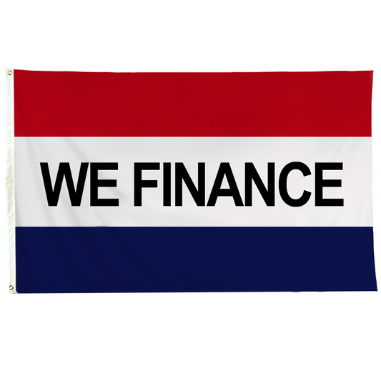 We Finance 3 X 5 Nylon with Header and Grommet